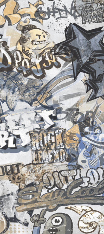 CITY PLASTER 120х280 Rectified Graffiti White