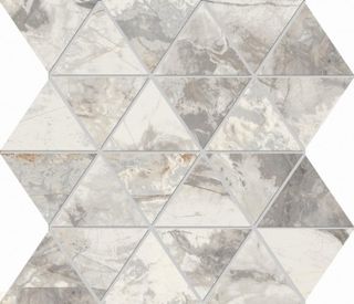 GOLDEN AGE WHITE mosaico triangolo foglio  30x30