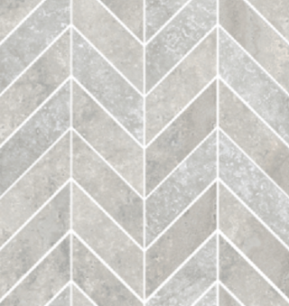 STREAM SILVER mosaico chevron foglio 30x31