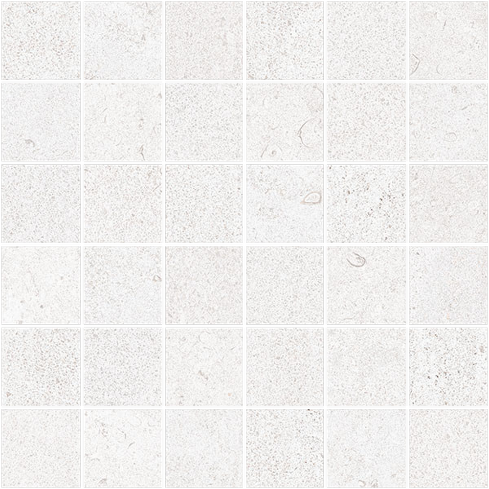 FEEL WHITE mosaico 5x5 foglio 30x30